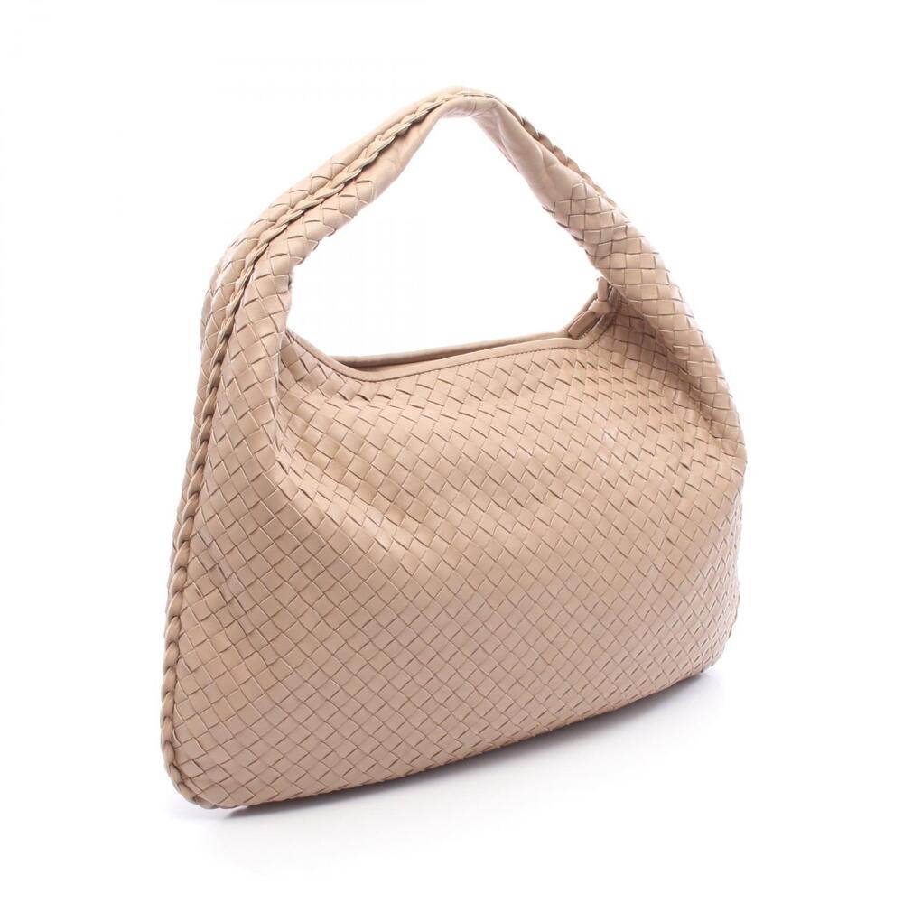 Bottega Veneta Intrecciato Hobo Shoulder Bag Leather Beige Tan - Picture 2 of 8